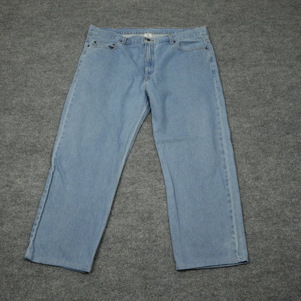 Faded Glory Jeans Mens 42x30 Blue Original Fit Straight Leg Light Wash Denim